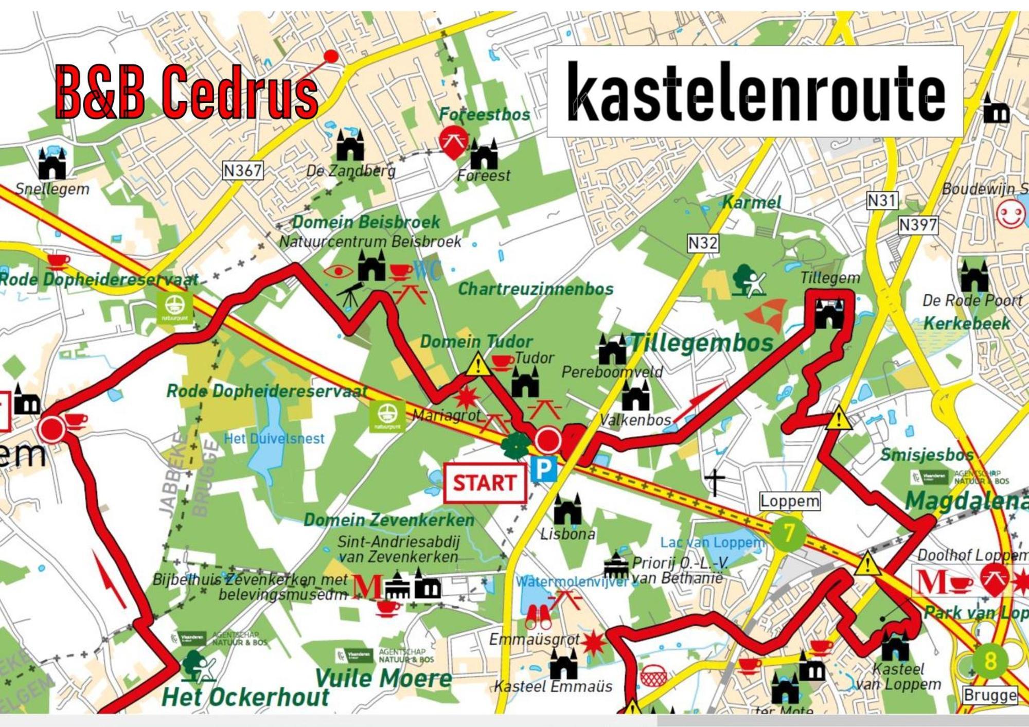 Cedrus Panzió Jabbeke Kültér fotó